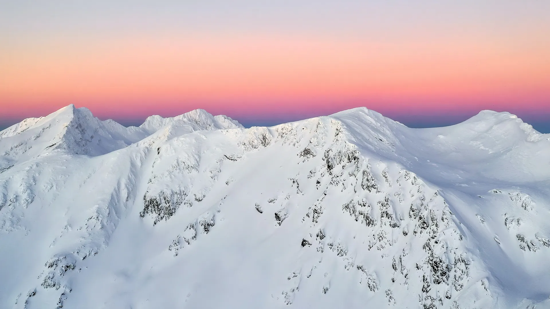 雪山 夕阳辉光 夕阳 雪 山 自然 