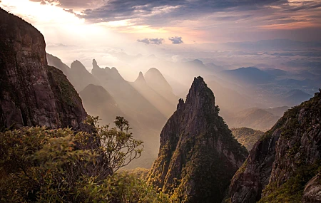 景观 山 自然 太阳光线 