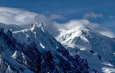 风景 山脉 自然 雪峰 雪山 寒冷 户外  电脑壁纸 4K壁纸