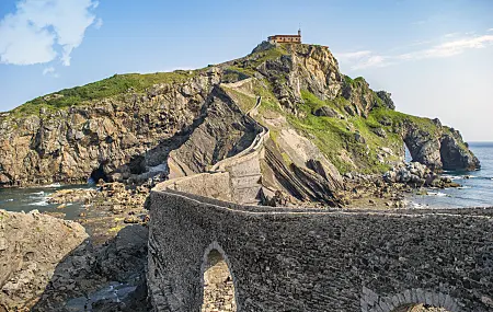 风景 自然 建筑 水 海景 古桥 岩石 大海 电脑壁纸 4K壁纸