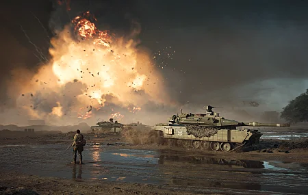 战场 战场 电子游戏 坦克 爆炸 