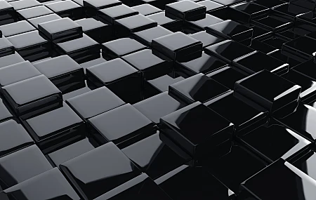 3抽象 抽象 正方形 黑色 立方体 块 AI艺术 