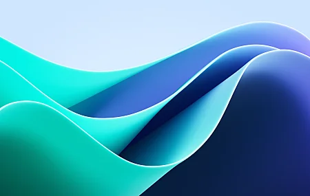  微软 AI艺术 波形 彩色 极简主义 简单背景 