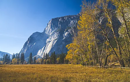 风景 山脉 约塞米蒂国家公园 秋天 自然