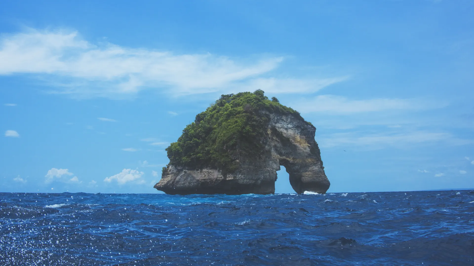 风景 海洋 天空 云 自然 石头 苔藓 波浪 水  电脑壁纸 4K壁纸