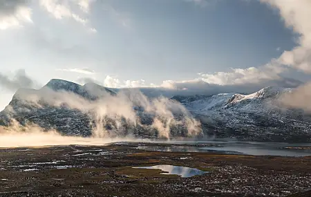 风景 自然 瑞典 雾 云 湖 河 电脑壁纸 8K壁纸