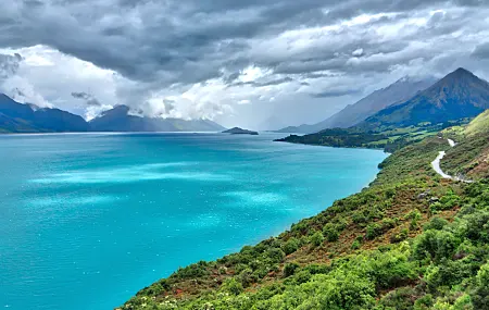 摄影 风景 水 山 路 云 自然 新西兰  电脑壁纸 8K壁纸