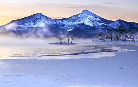 风景 户外 冬天 寒冷 冰 雪 霜 山 自然  电脑壁纸 4K壁纸