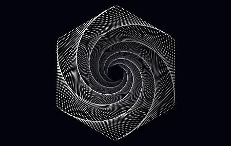 摘要 几何图形 黑色背景 网点 单色  电脑壁纸 4K壁纸