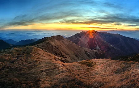 天空 阳光 山脉 自然 风景  电脑壁纸 4K壁纸