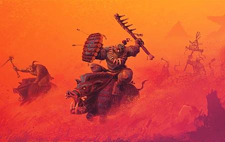 游戏CG角色 全面战争：战锤 全面战争：战锤 半兽人 战锤 战锤幻想 橙色 猪 游戏CG 
