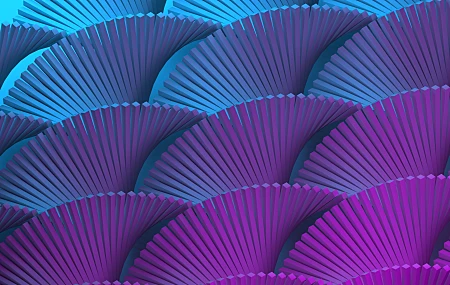  抽象 彩色 霓虹灯 现代 图案 蓝色 紫色 波浪 线条 几何 图片 AI艺术 青色  电脑壁纸 4K壁纸