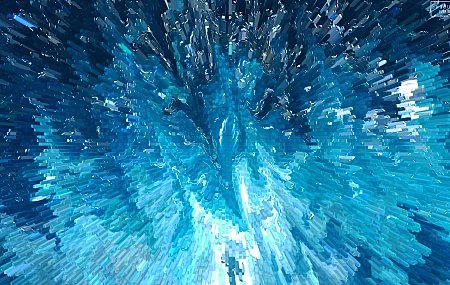 抽象 AI艺术 形状 蓝色  电脑壁纸 4K壁纸