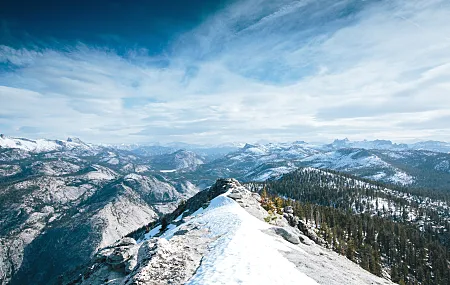 自然 山脉 雪峰 云 风景  电脑壁纸 4K壁纸