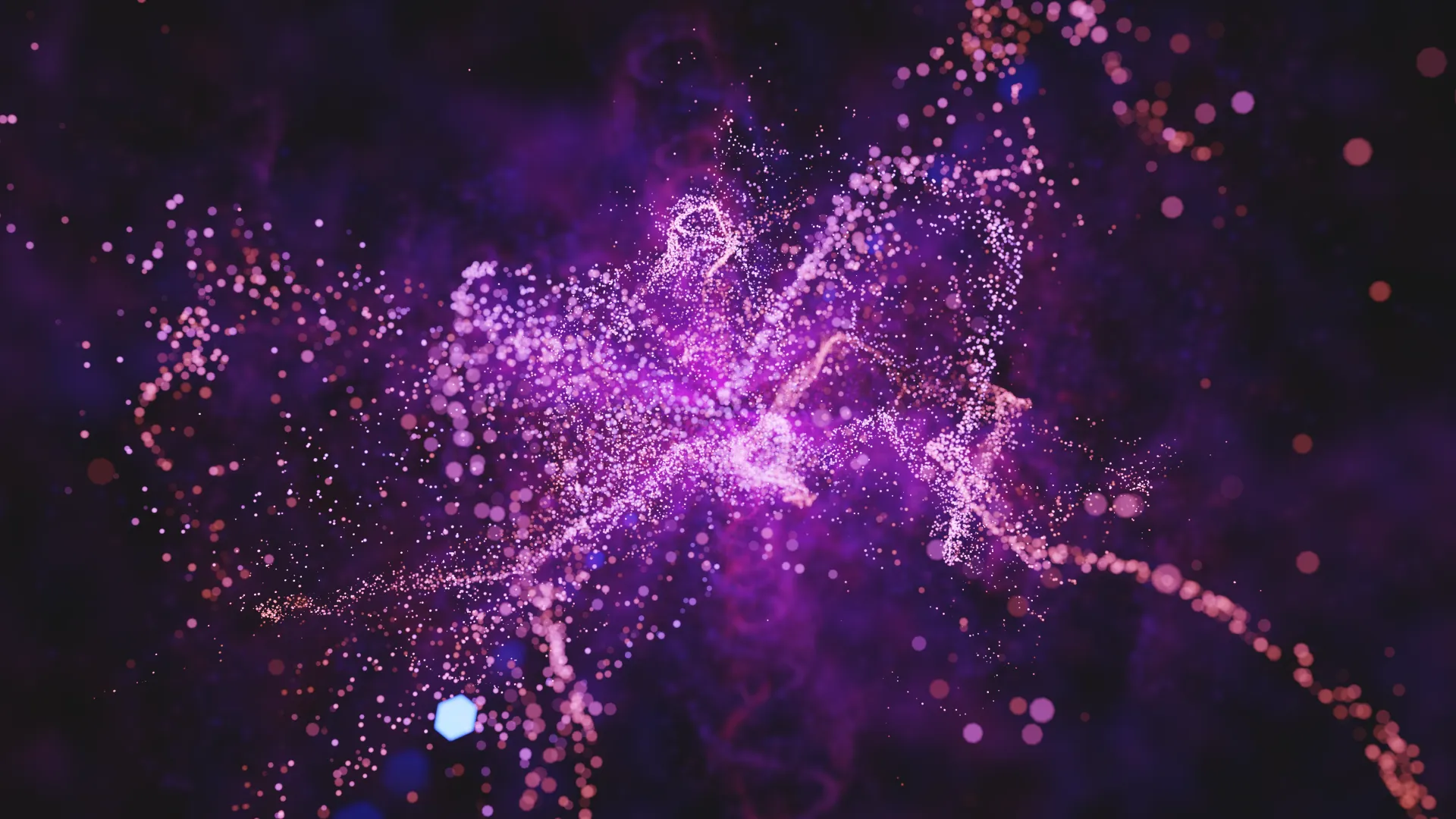 抽象 抽象 紫色 粒子 AI艺术  电脑壁纸 4K壁纸