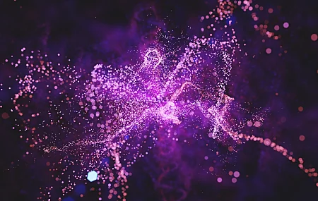 抽象 抽象 紫色 粒子 AI艺术  电脑壁纸 4K壁纸