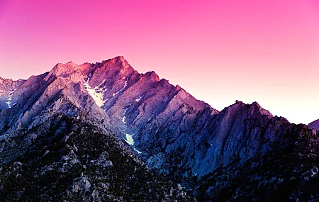 紫色 山脉 紫色天空 自然 风景 