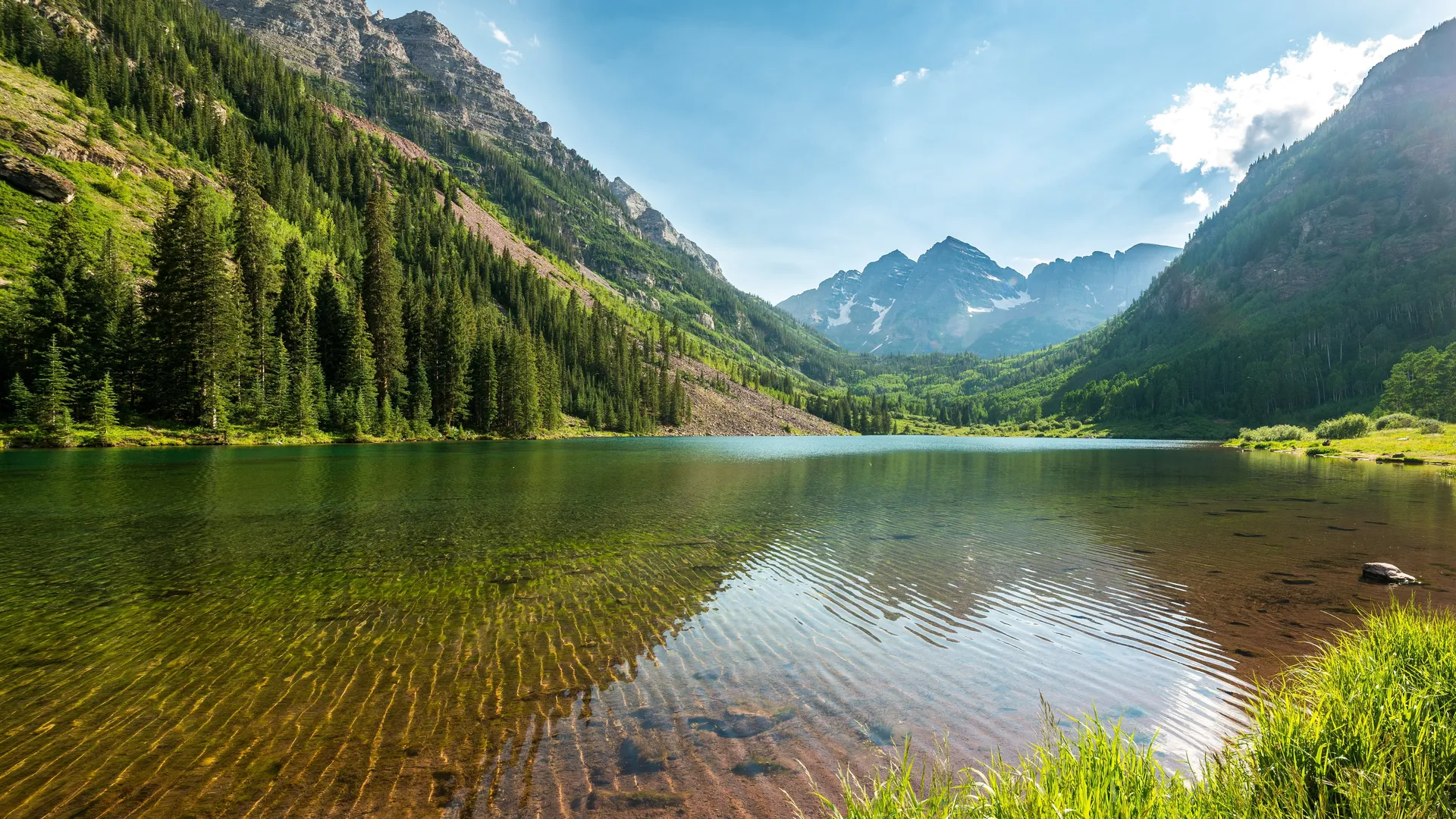 栗色钟声 风景 自然 山脉 湖泊 户外  4K壁纸