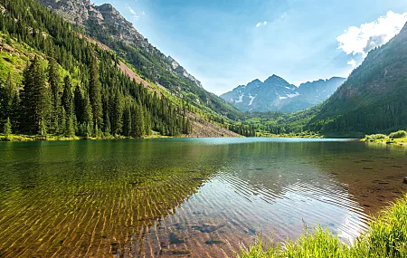 栗色钟声 风景 自然 山脉 湖泊 户外  4K壁纸