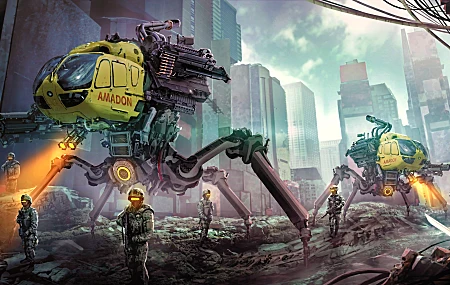士兵 科幻 AI艺术 概念艺术 未来主义 幻想艺术 粉丝艺术 赛博朋克 网络 城市景观 机器人 武士刀 