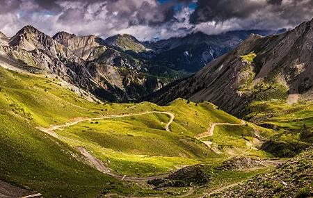 自然 风景 法国 山脉 天空 云 道路 