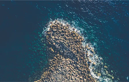 鸟瞰 海 水 海岸 岩石 