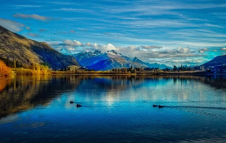特雷·拉特克利夫 摄影 水 反射 山 云 新西兰 自然