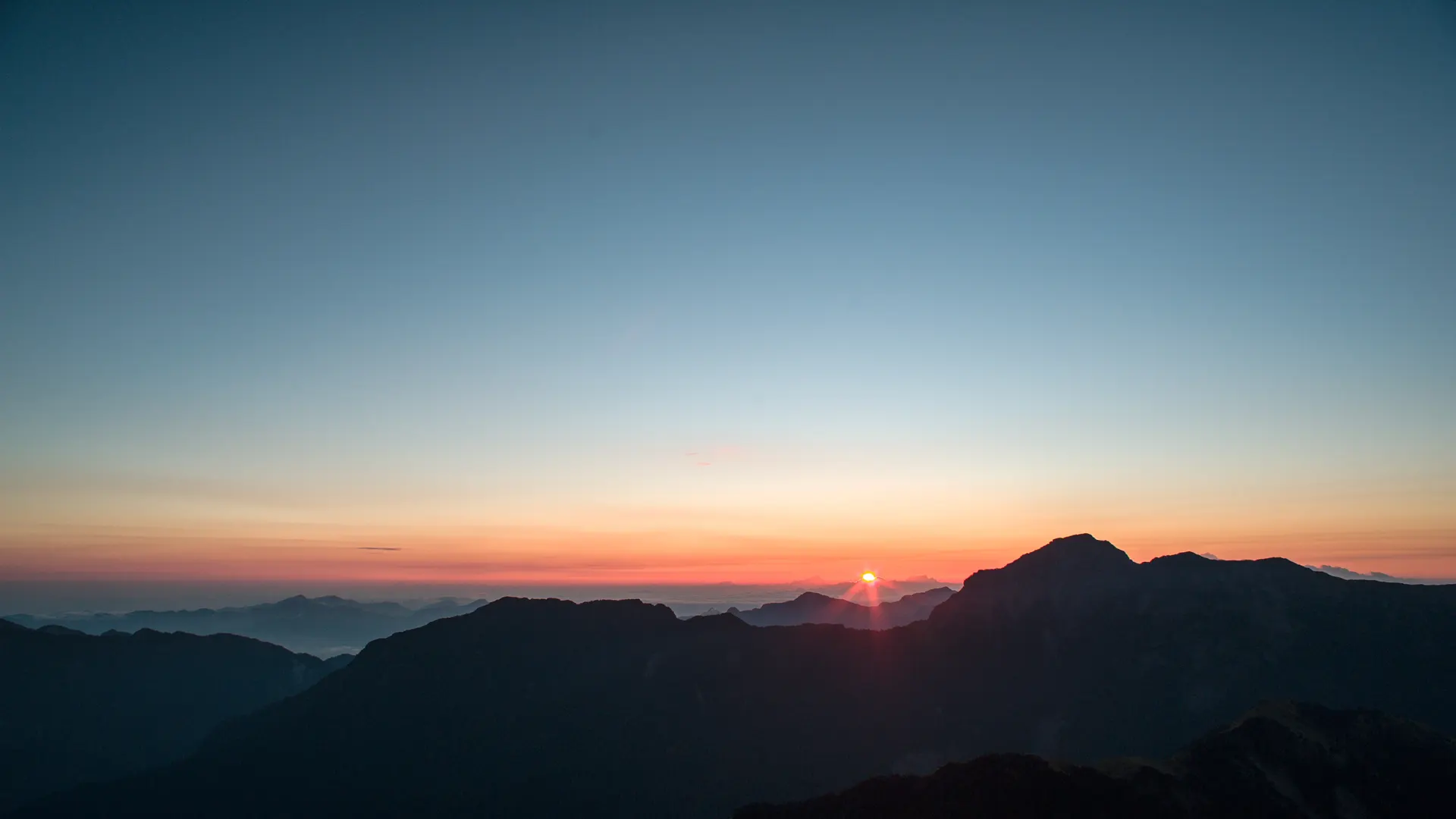 日落 风景 山脉 4K壁纸