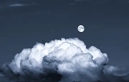 月亮 夜晚 天空 云彩 