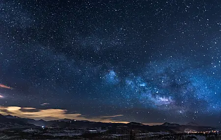 自然 繁星 树木 夜晚 蓝色 天空 银河 悠长的姿态 星空 星夜 