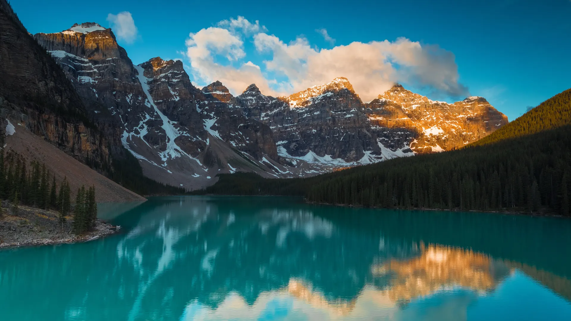 风景 湖泊 水域 森林 班夫国家公园 