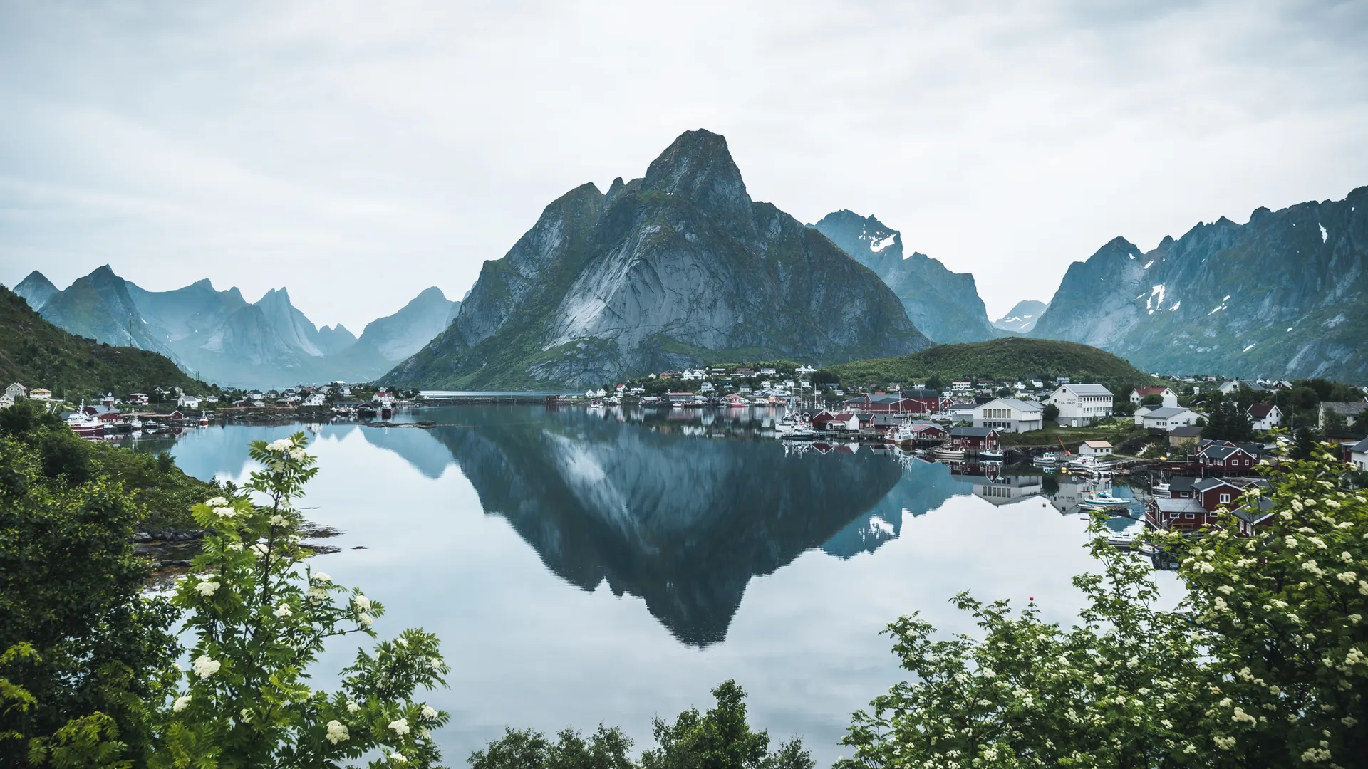 风景 自然 山脉 挪威 罗福滕群岛 