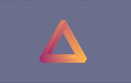 三角形，K，数字艺术，彭罗斯三角形，电脑壁纸，4K壁纸