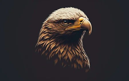 鹰 动物 艺术 简单背景 