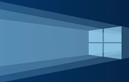 Windows，微软，极简主义，操作系统，徽标，蓝色背景，简单背景，微软Windows，电脑壁纸，4K壁纸