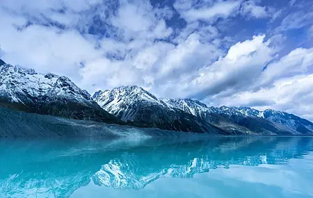 雪 冬天 湖 青色 风景 