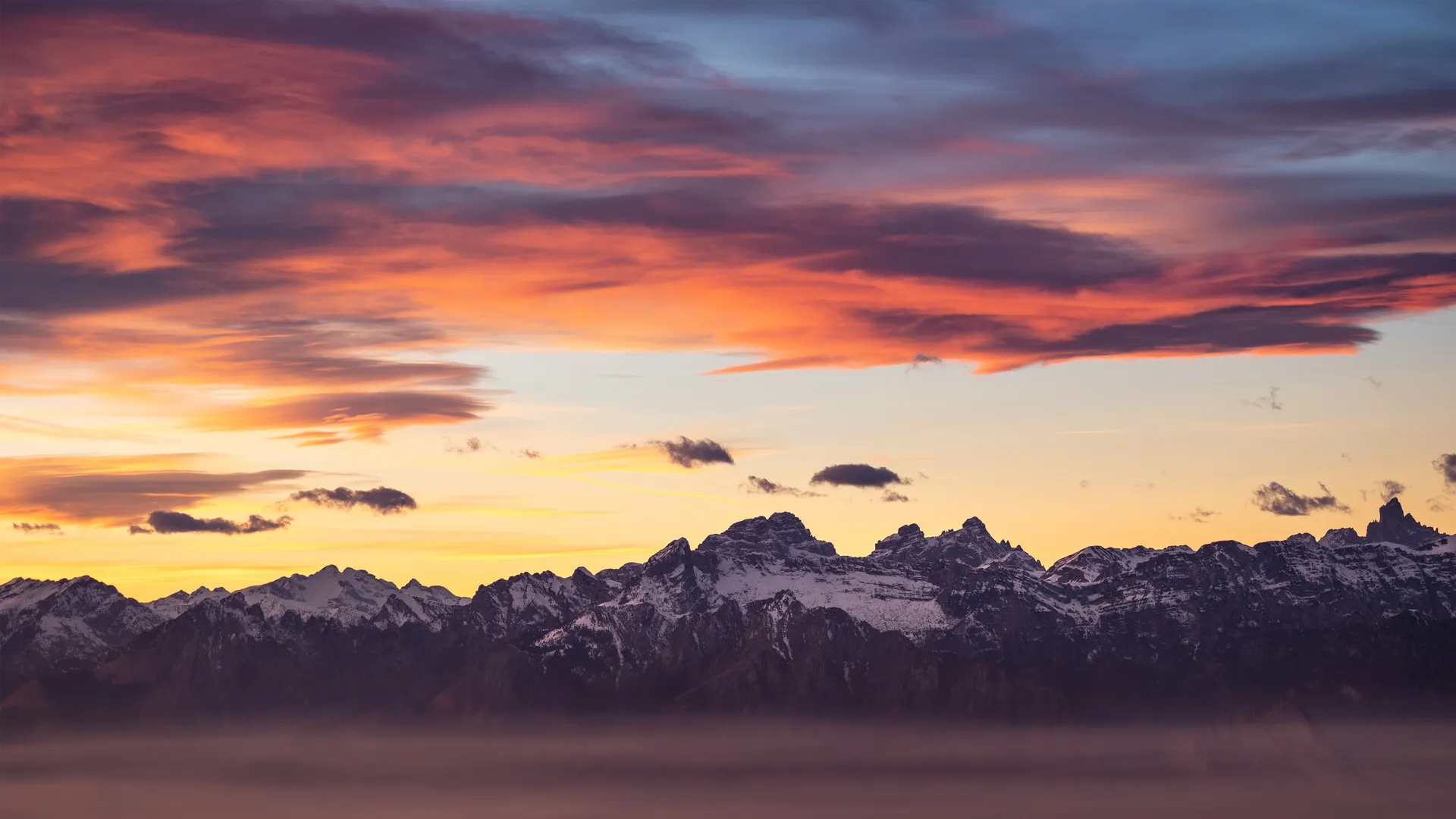 摄影 风景 日落 山脉 自然 云 天空 雪 夕阳辉光 