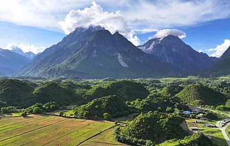 雪峰 自然 天空 云 树 风景 山 4K壁纸