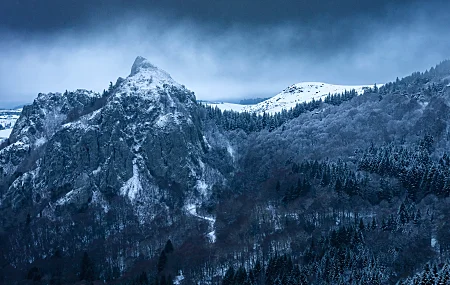 自然 山脉 寒冷 户外 冬季 雪峰 雪山 风景 