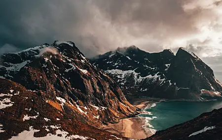 自然 水 雪 山 海滩 