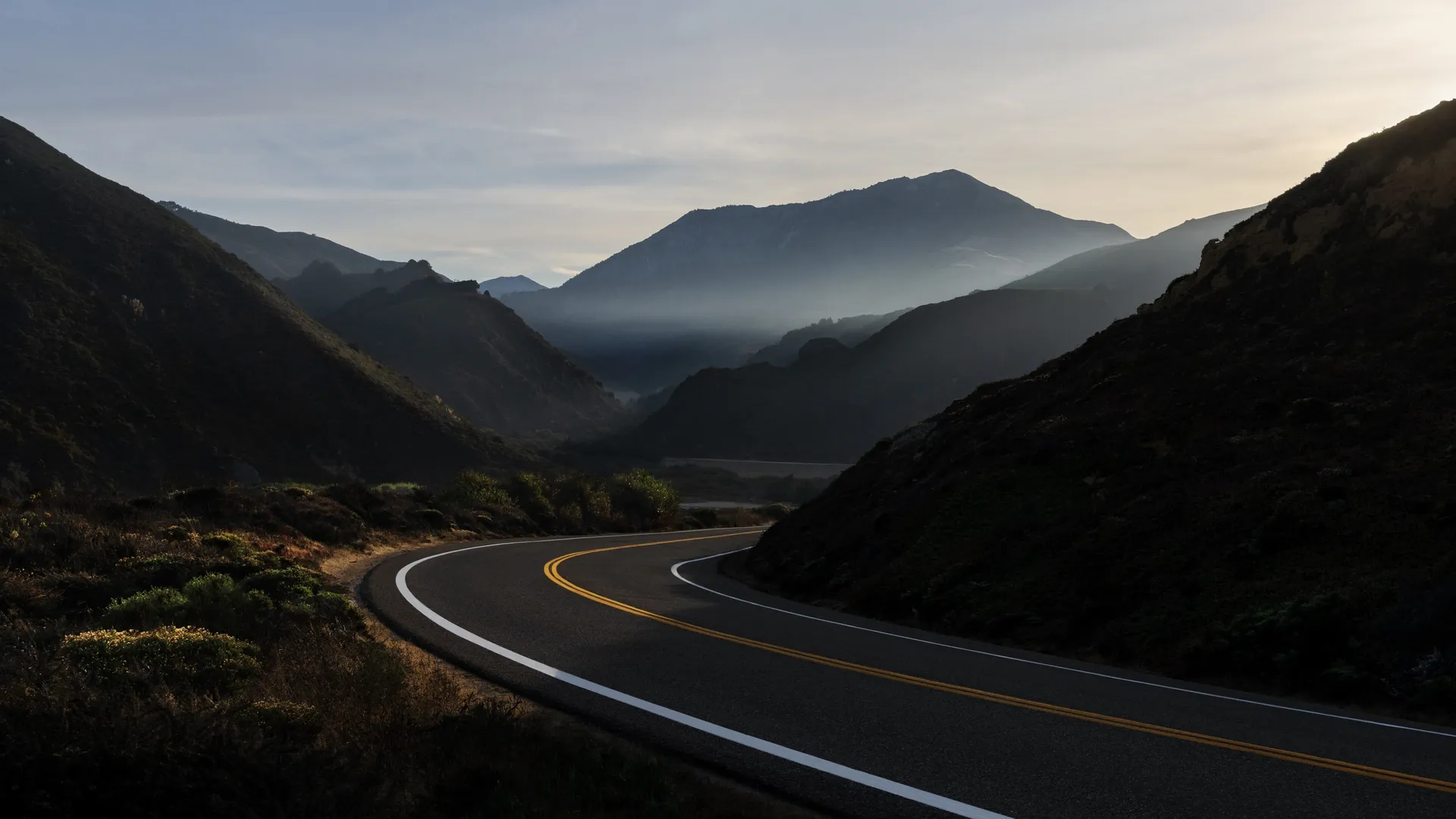 自然 风景 山脉 道路 薄雾 空旷 大苏尔 