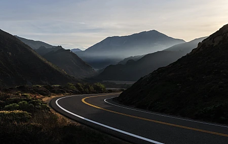 自然 风景 山脉 道路 薄雾 空旷 大苏尔 