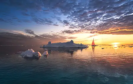 摄影 日落 冰 雪 海 帆船 船 冰山 自然 风景 云 帆船 水 