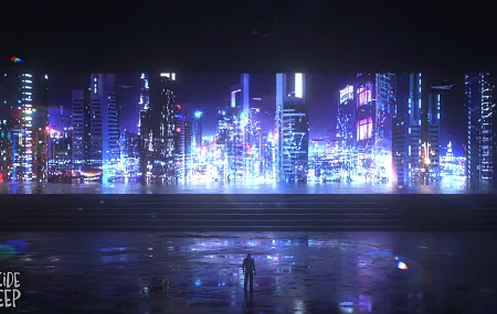 罗杰·范德斯蒂格 AI艺术 城市 灯光 赛博朋克 游戏视觉
