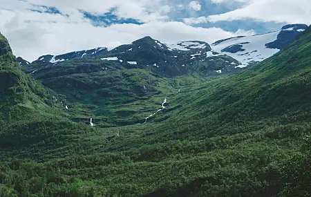 风景 自然 山脉 山谷 云  大自然景观