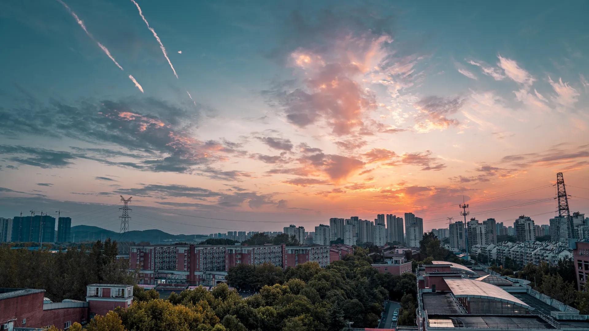 南京 城市 日落 中国 亚洲 黄昏 云 建筑 