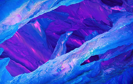  抽象 蓝色 冰 紫色 水晶 