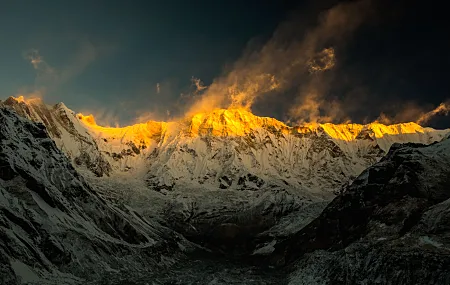 自然 风景 山脉 日落 云彩 