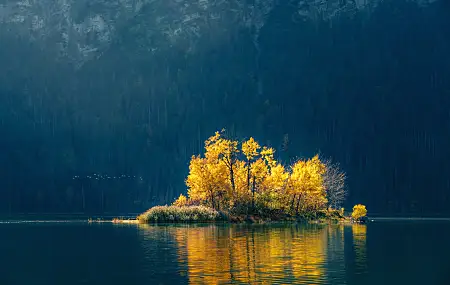 自然 风景 水 倒影 户外 山脉 