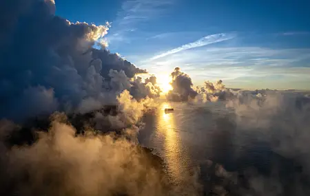 亚速尔群岛 岛屿 海岸 日出 云 海 风景 自然 天空 